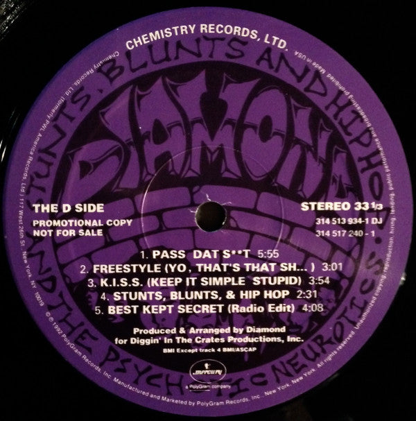Diamond D And The Psychotic Neurotics : Stunts, Blunts, & Hip Hop (2xLP, Album, Promo)