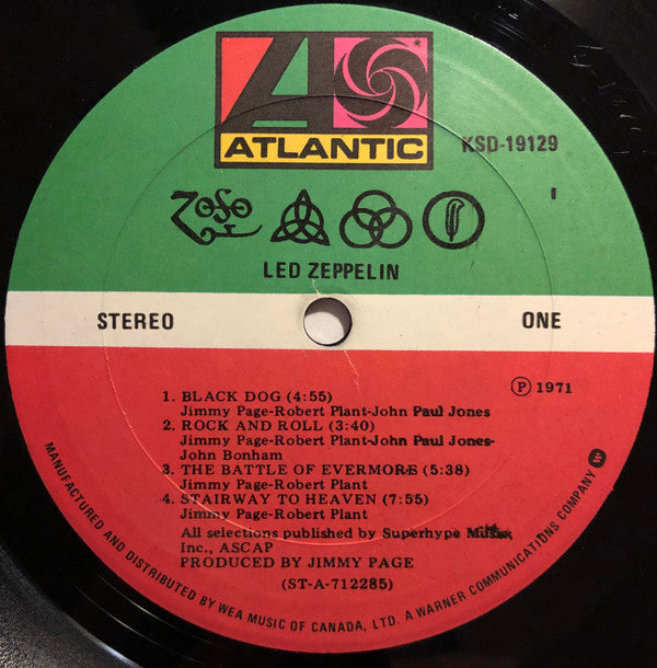 Led Zeppelin : Untitled (LP, Album, RE)