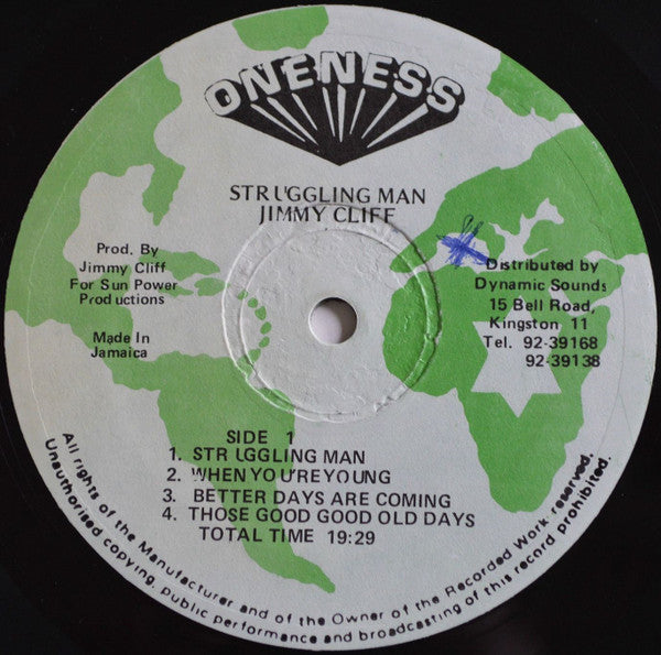 Jimmy Cliff : Struggling Man (LP, Album)