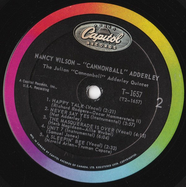 Nancy Wilson / Cannonball Adderley : Nancy Wilson / Cannonball Adderley (LP, Album, Mono)