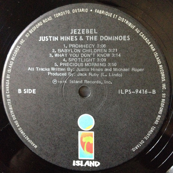 Justin Hinds & The Dominoes : Jezebel (LP, Album)