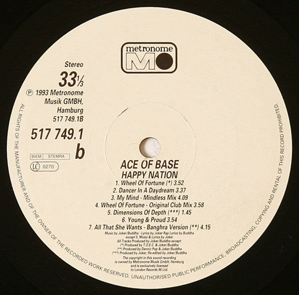 Ace Of Base : Happy Nation (LP, Album)