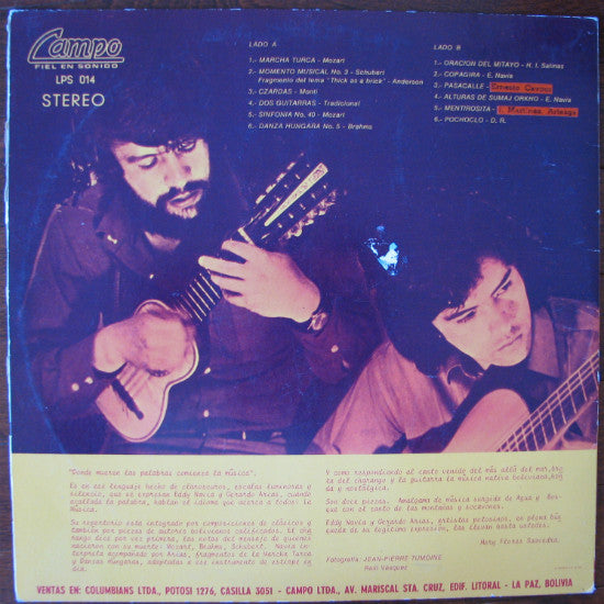 Eddy Navia, Gerardo Arias Paz : Interpretan Musica de Todos Los Tiempos (LP)