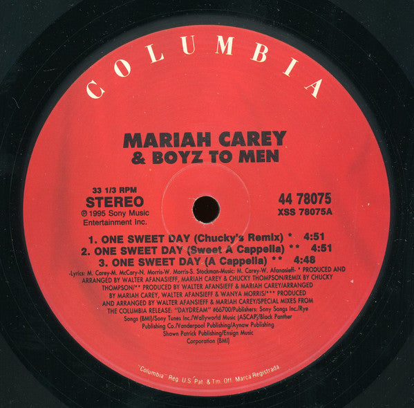 Mariah Carey & Boyz II Men : One Sweet Day (12", Maxi)