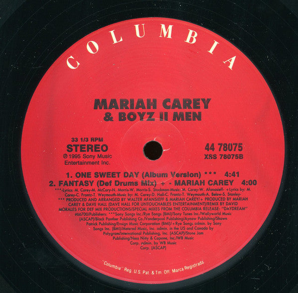 Mariah Carey & Boyz II Men : One Sweet Day (12", Maxi)