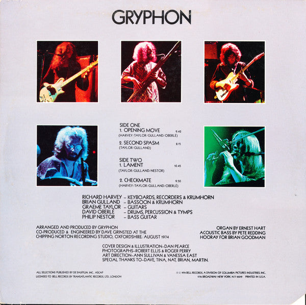 Gryphon : Red Queen To Gryphon Three (LP, Album, Mon)