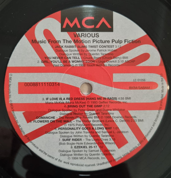 Various : Pulp Fiction (Music From The Motion Picture) (LP, Album, Comp, RE, RM, 180)