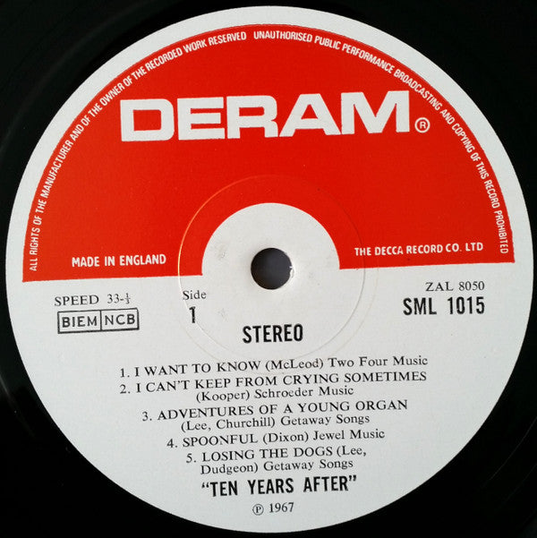 Ten Years After : Ten Years After (LP, Album, RP)