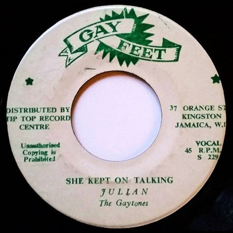 Julie Anne, The Gaytones : She Kept On Talking (7")