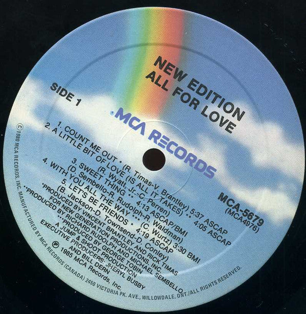 New Edition : All For Love (LP, Album)