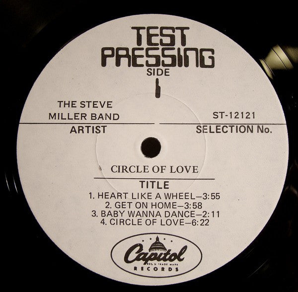 Steve Miller Band : Circle Of Love (LP, Album, TP)