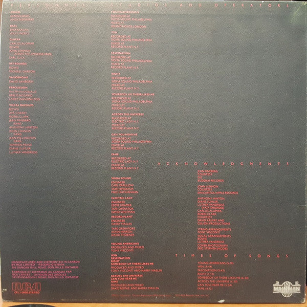 David Bowie : Young Americans (LP, Album)