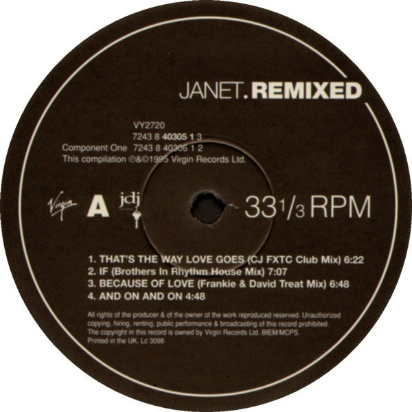 Janet Jackson : Janet.Remixed (2xLP, Comp, Gat)