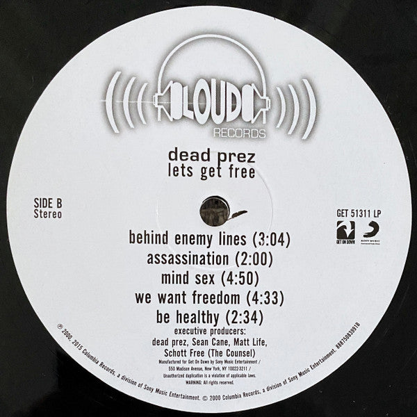 Dead Prez : Lets Get Free (2xLP, Album, RE)