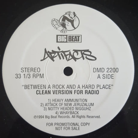 Artifacts : Between A Rock And A Hard Place - Clean Version For Radio (LP, Album, Promo, Cle)