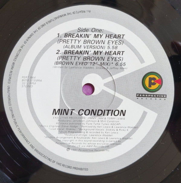 Mint Condition : Breakin' My Heart (Pretty Brown Eyes) (12")