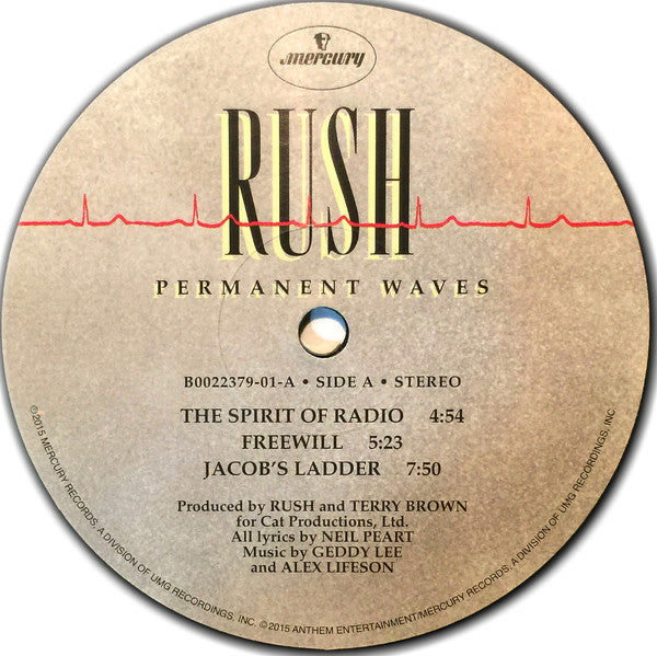 Rush : Permanent Waves (LP, Album, RE, RM, 200)