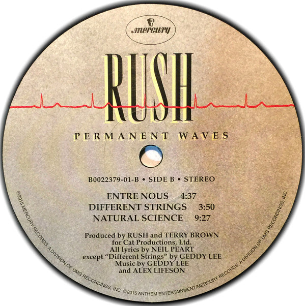 Rush : Permanent Waves (LP, Album, RE, RM, 200)