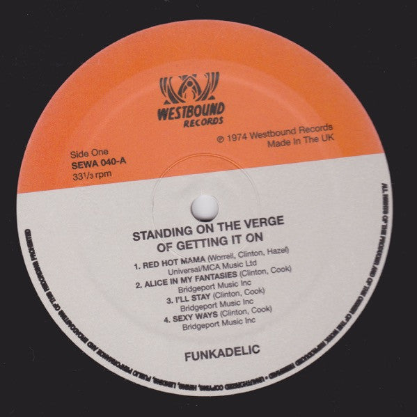 Funkadelic : Standing On The Verge Of Getting It On (LP, Album, RE)