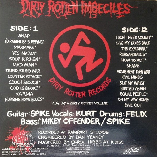 Dirty Rotten Imbeciles : Dealing With It! (LP, Album)