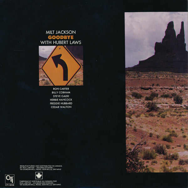 Milt Jackson With Hubert Laws : Goodbye (LP, Album, RE)