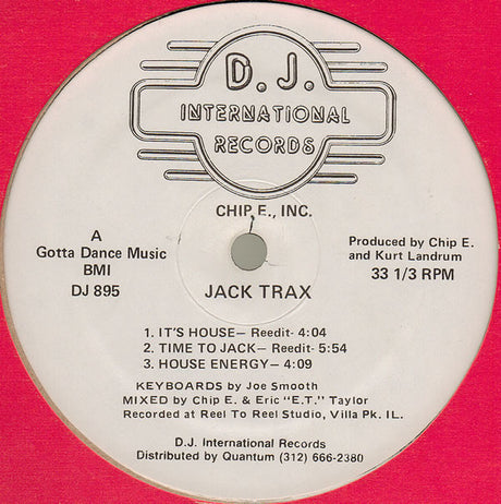 Chip E., Inc.* : Jack Trax (12")