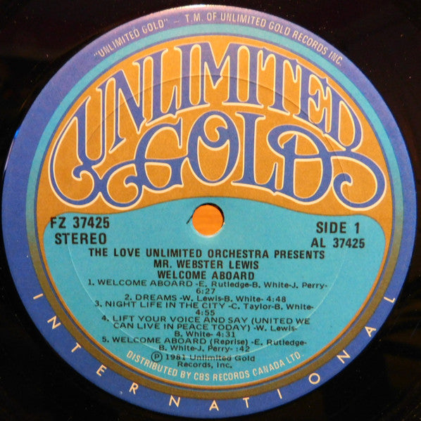 Love Unlimited Orchestra Presents Webster Lewis : Welcome Aboard (LP, Album)