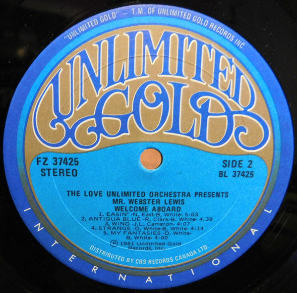 Love Unlimited Orchestra Presents Webster Lewis : Welcome Aboard (LP, Album)