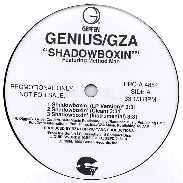 The Genius / GZA : Shadowboxin’ / 4th Chamber (12", Promo)