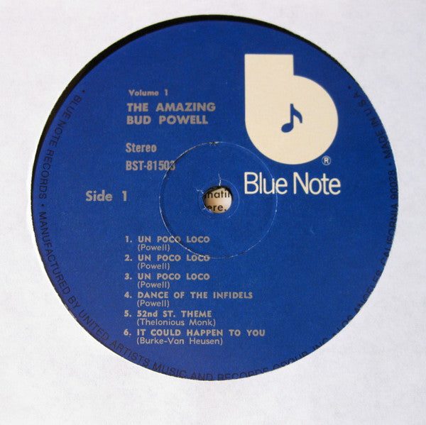 Bud Powell : The Amazing Bud Powell, Volume 1 (LP, Album, RE, RM)