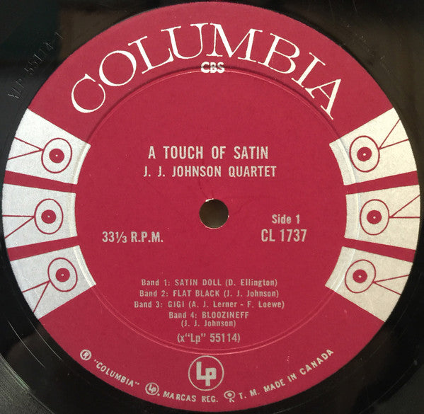 J.J. Johnson Quartet : A Touch Of Satin (LP, Album, Mono)
