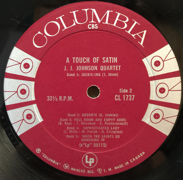J.J. Johnson Quartet : A Touch Of Satin (LP, Album, Mono)