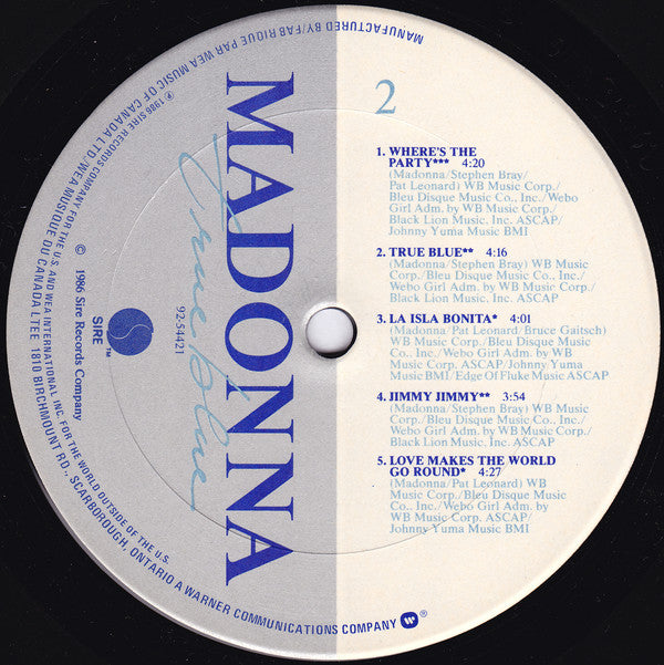 Madonna : True Blue (LP, Album)