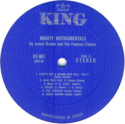 James Brown & The Famous Flames : Mighty Instrumental's (LP, Album)
