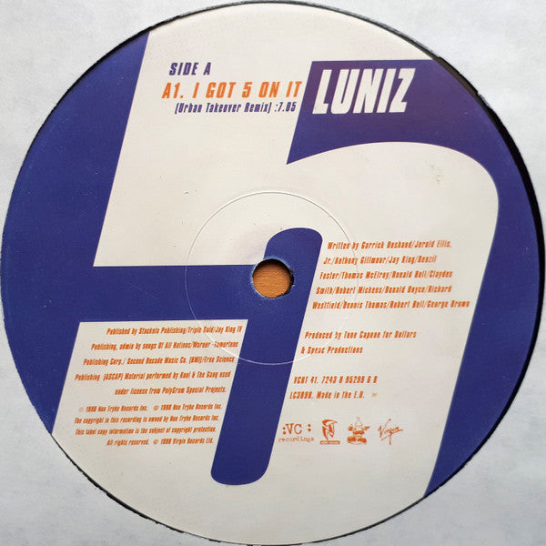 Luniz : I Got 5 On It (Urban Takeover Remix) (12")