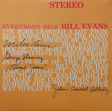The Bill Evans Trio : Everybody Digs Bill Evans (LP, Album, RE, 180)