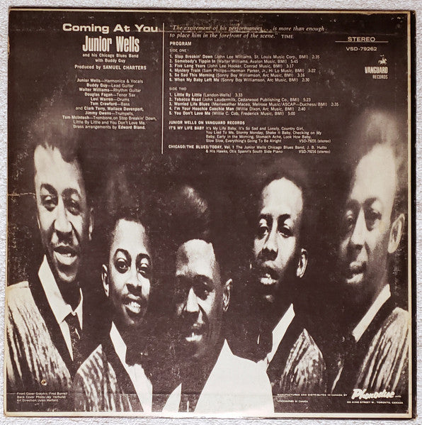 Junior Wells : Coming At You (LP, Album)