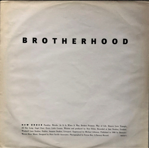 New Order : Brotherhood (LP, Album, M/Print)