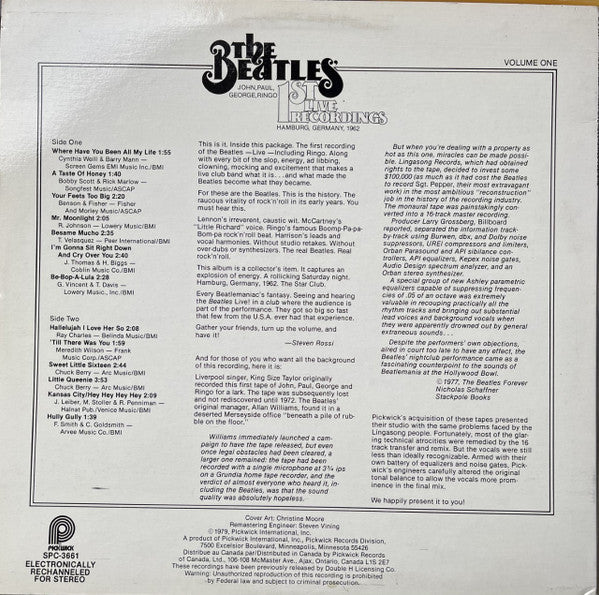The Beatles : 1st Live Recordings (Volume One) (LP)