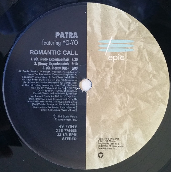 Patra Feat. Yo-Yo : Romantic Call (12")
