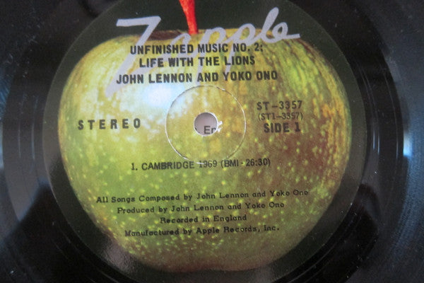 John Lennon & Yoko Ono : Unfinished Music No. 2: Life With The Lions (LP, Album)