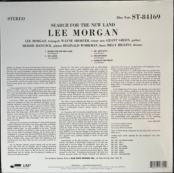Lee Morgan : Search For The New Land (LP, Album, RE, RM)