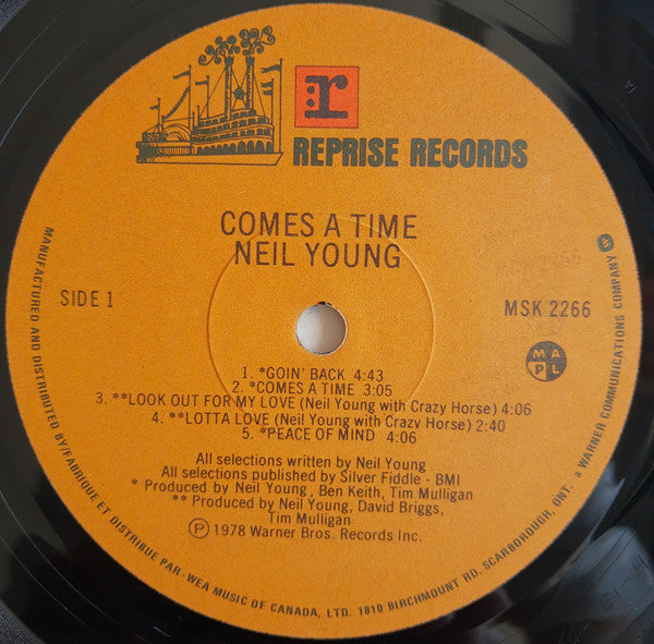 Neil Young : Comes A Time (LP, Album)