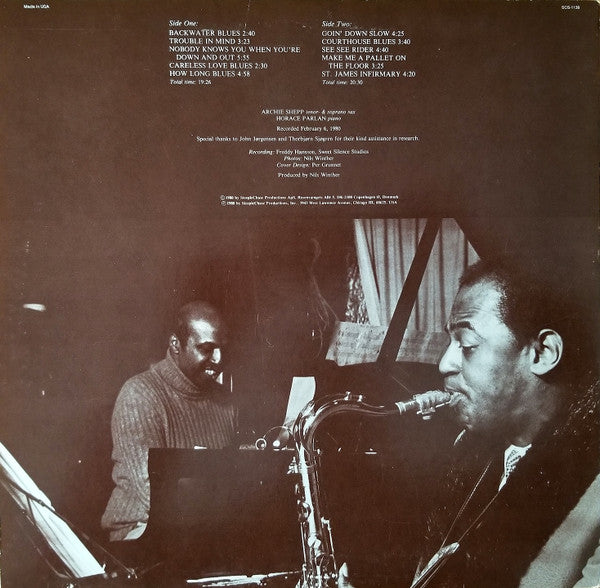 Archie Shepp & Horace Parlan : Trouble In Mind (LP, Album)