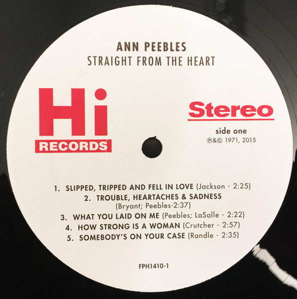 Ann Peebles : Straight From The Heart (LP, Album, RE, RM)