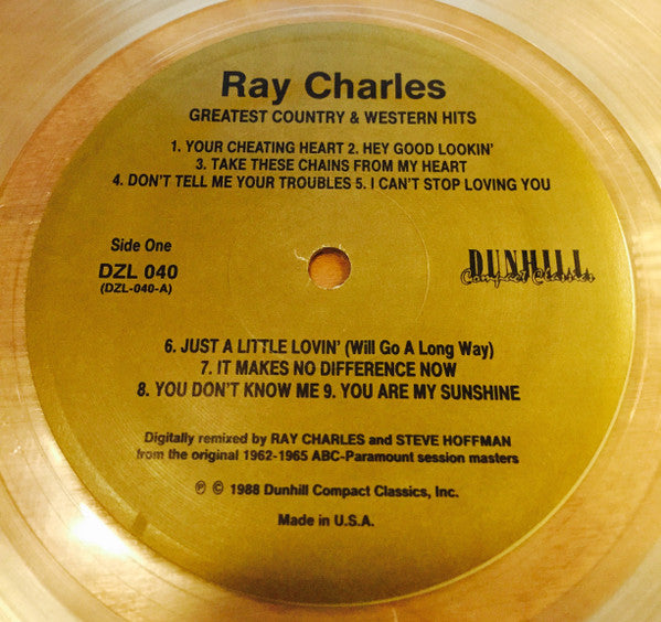 Ray Charles : Greatest Country And Western Hits (LP, Comp, RE, RM, Cle)