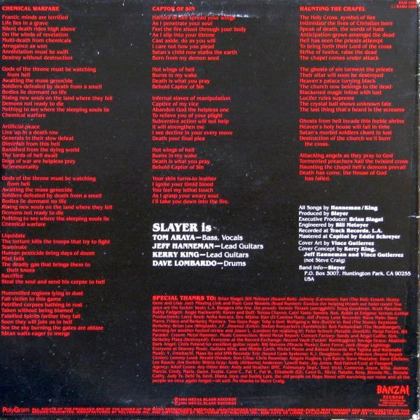 Slayer : Haunting The Chapel (12", EP)