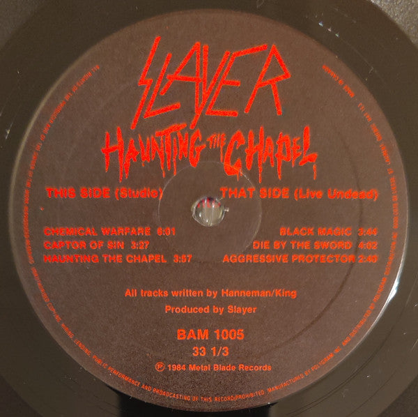 Slayer : Haunting The Chapel (12", EP)