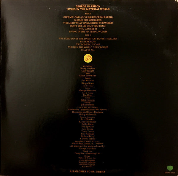 George Harrison : Living In The Material World (LP, Album, Jac)