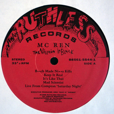 MC Ren : The Villain In Black (LP, Album)